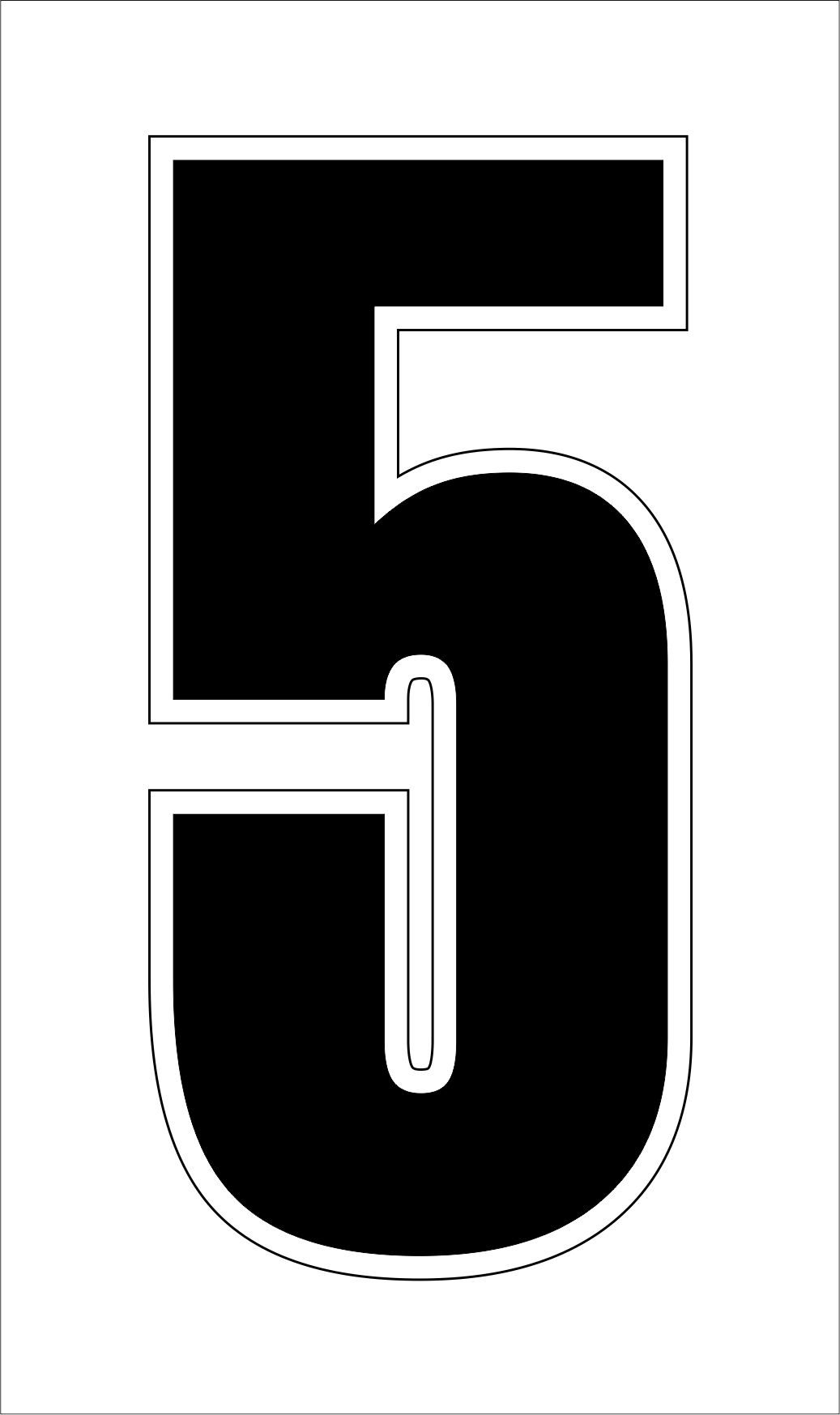 Startovní číslo "5"