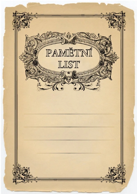 Diplom RD 37 - Pamětní list