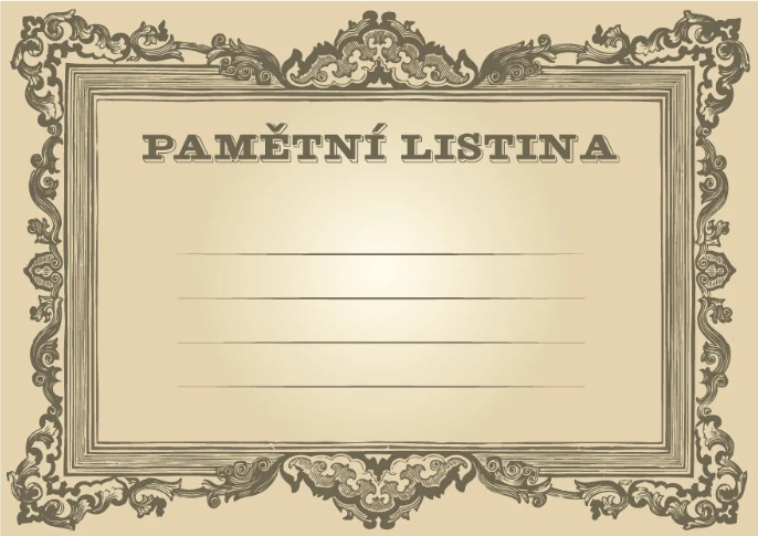 Diplom RD 39 - Pamětní list